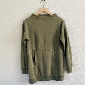 Gymshark Mock Neck Long Green Sweatshirt